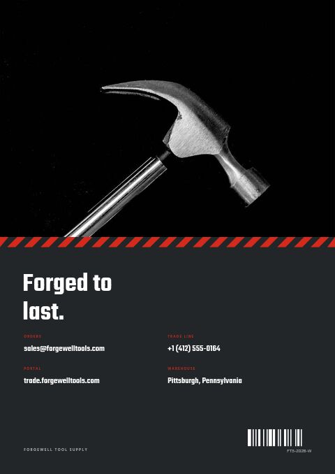 Tools Catalog — Back Cover page