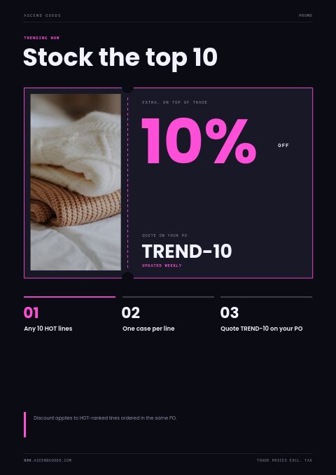 Trending Products — Promo / Sale page