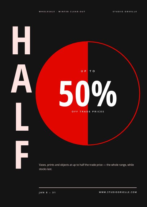 Up to 50% Off — Cover · poster page