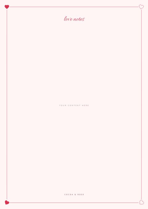 Valentine’s Day — Framed Blank page