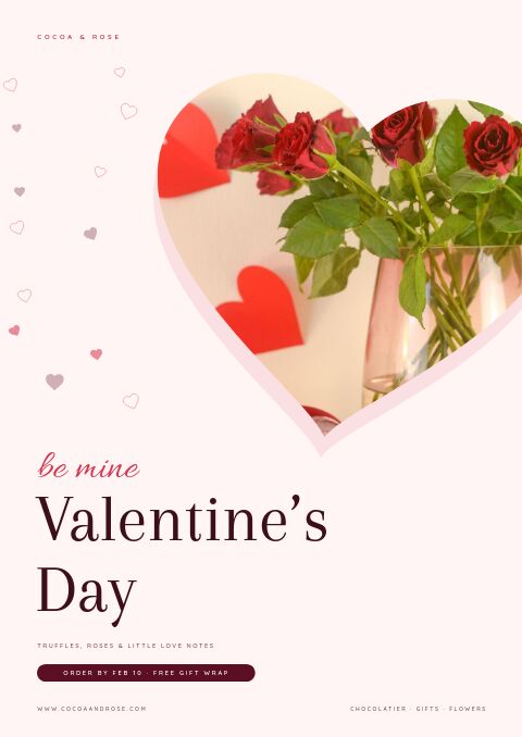 Valentine’s Day catalog template cover