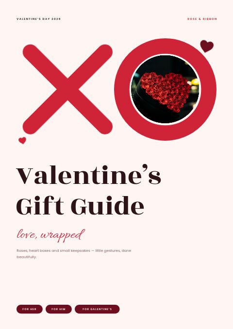 Valentine’s Gift Guide catalog template cover
