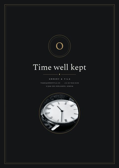 Watches Catalog — Back Cover page