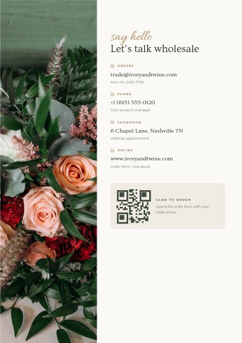 Wedding Season — Contact / Info page