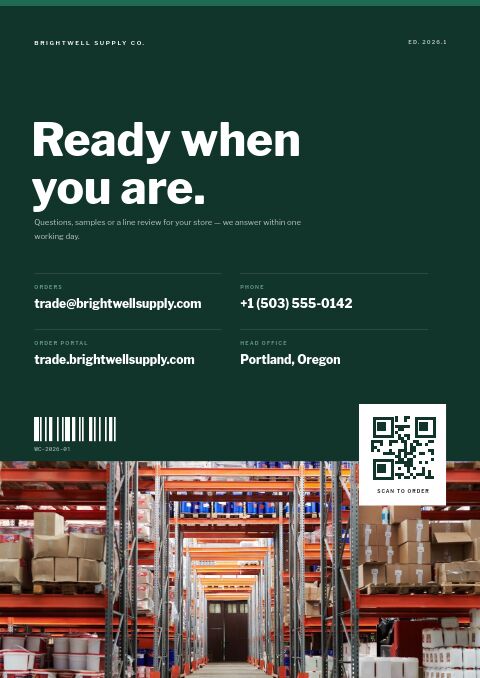 Wholesale Catalog — Back Cover page