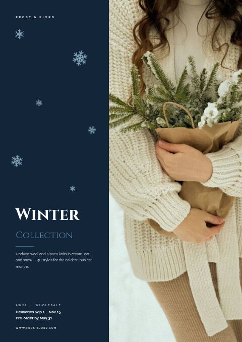 Winter Collection catalog template cover