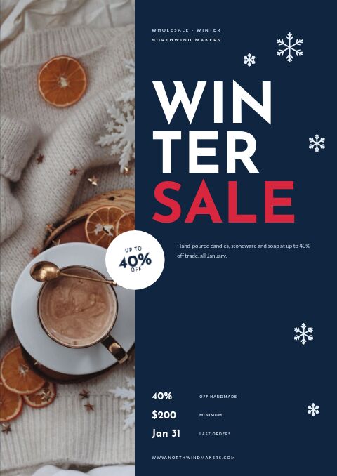 Winter Sale catalog template cover