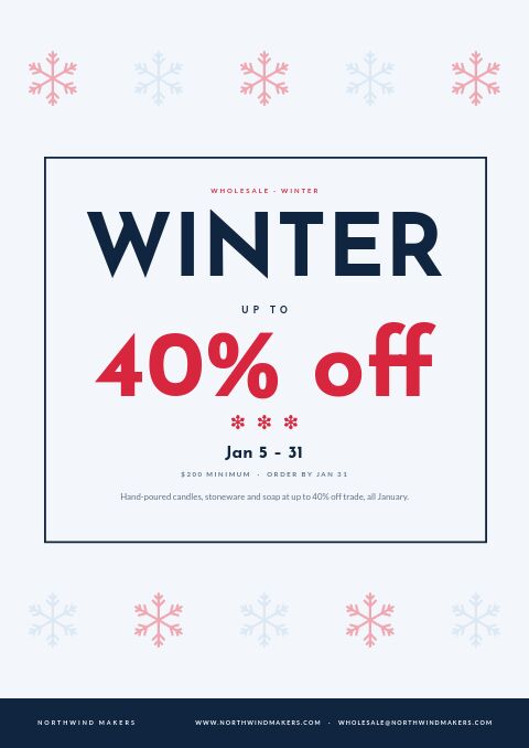 Winter Sale — Cover · poster page