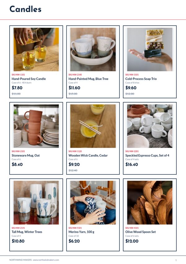 Winter Sale — product page, 3 × 3 grid