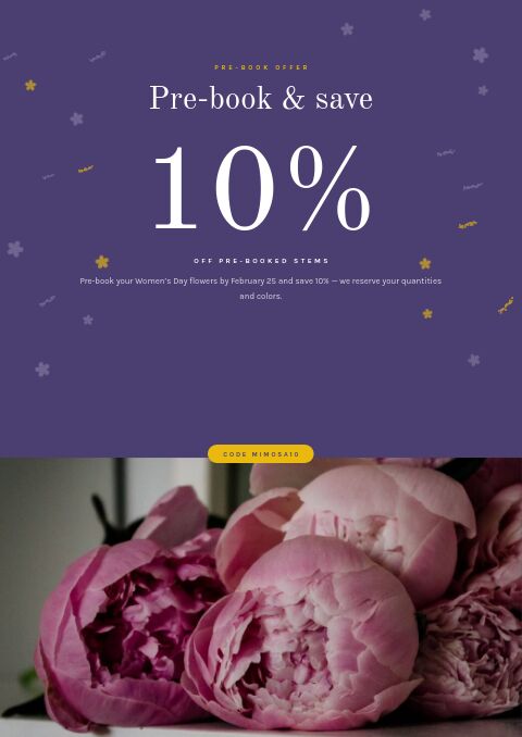 Women’s Day 8 March — Promo / Sale page