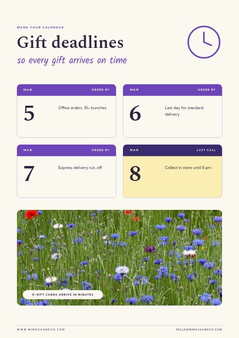 Women’s Day Gift Guide — Event / Launch page
