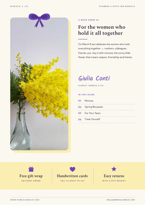 Women’s Day Gift Guide — Welcome / About page