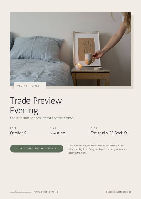 Candles & Home Fragrance — Event / Launch page
