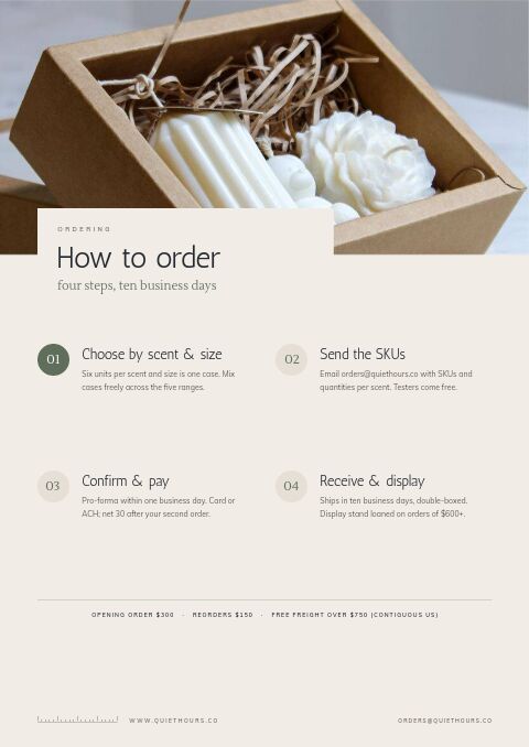 Candles & Home Fragrance — How to Order page