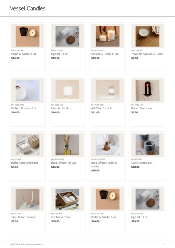 Candles & Home Fragrance — product page, 4 × 4 grid
