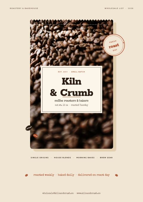 Coffee & Bakery catalog template cover