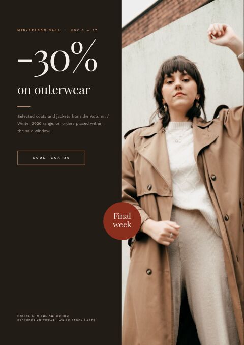 Fashion & Apparel — Promo / Sale page