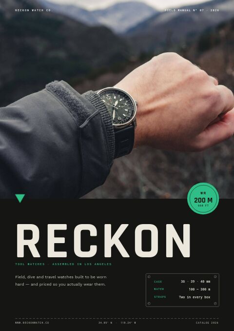 Field & Dive Watches catalog template cover
