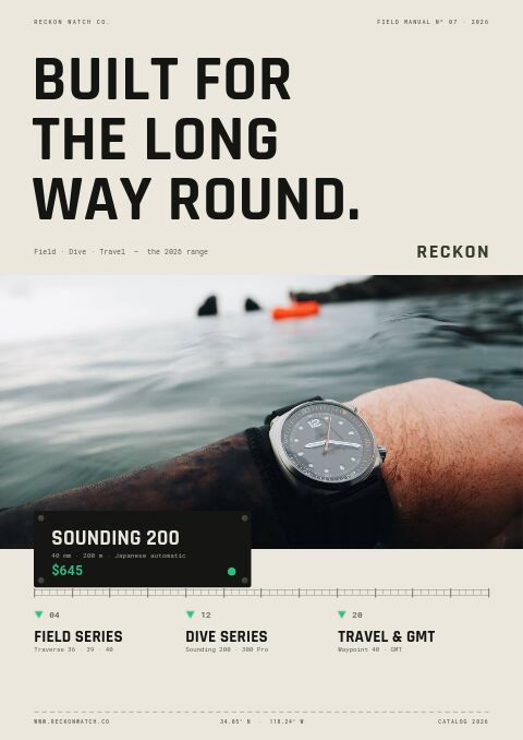 Field & Dive Watches — Cover · band page