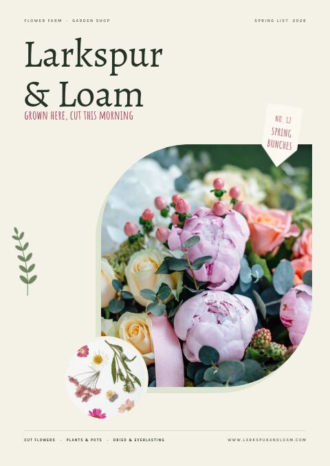 Garden & Floral catalog template cover