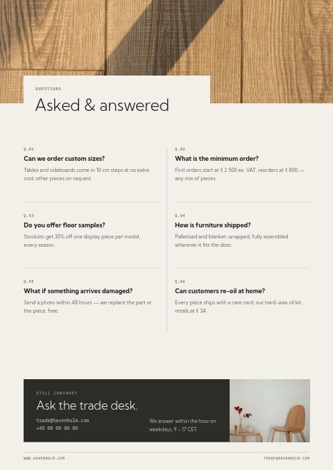 Furniture & Home — FAQ page