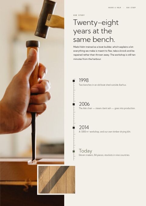 Furniture & Home — Brand Story page