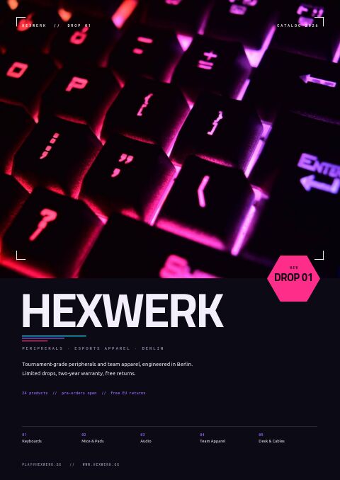 Gaming & Esports Gear catalog template cover