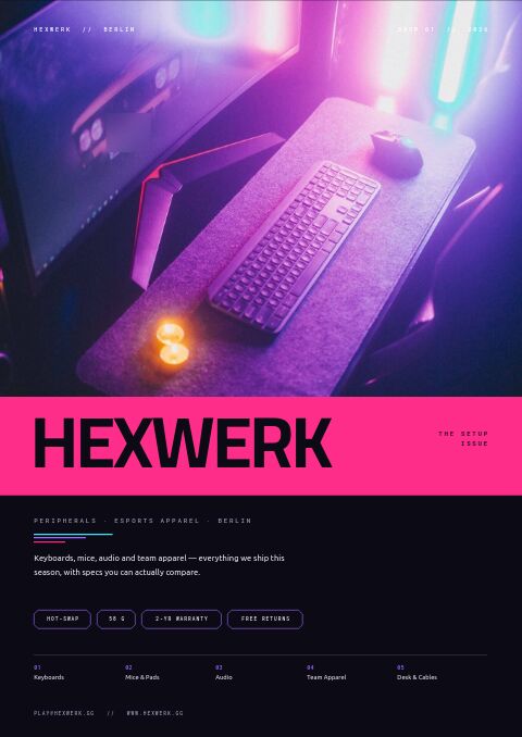 Gaming & Esports Gear — Cover · band page