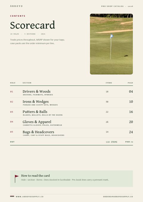 Golf & Club — Contents page