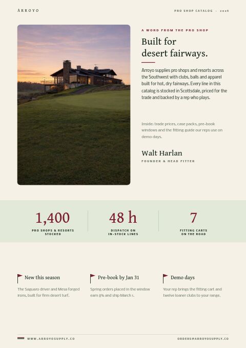 Golf & Club — Welcome / About page