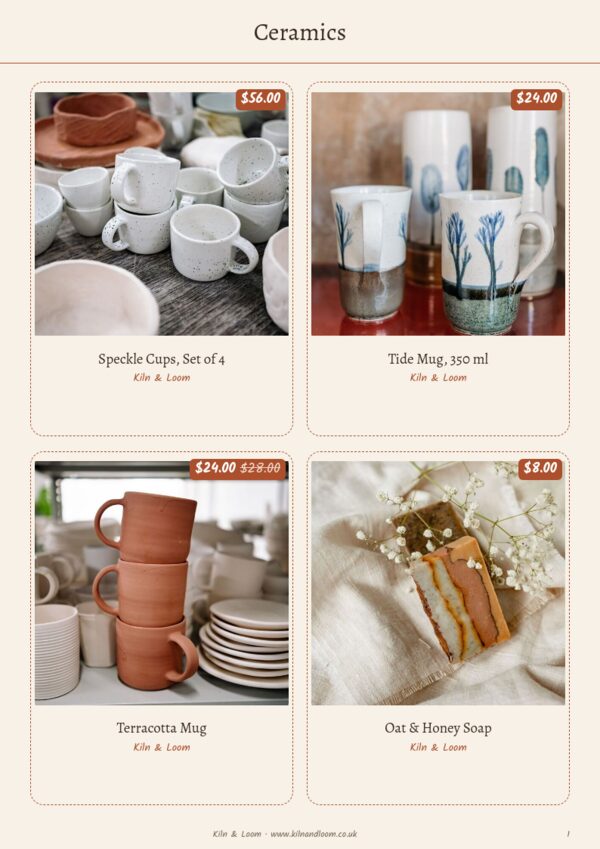 Handmade & Craft — product page, 2 × 2 grid