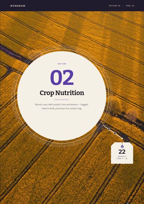 Agricultural Supplies Premium — Collection Divider page
