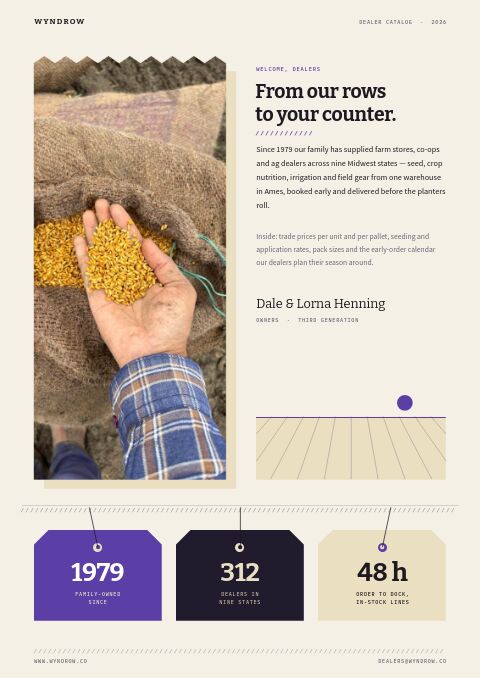 Agricultural Supplies Premium — Welcome / About page