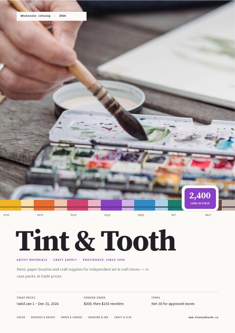 Arts & Crafts Premium catalog template cover