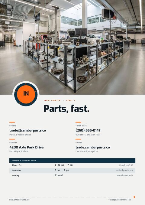Automotive Parts Premium — Contact / Info page