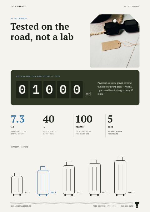 Bags & Luggage Premium — By the Numbers page