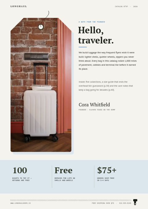 Bags & Luggage Premium — Welcome / About page