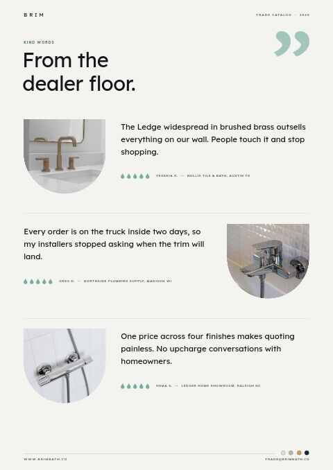 Bathroom Fixtures Premium — Testimonials page