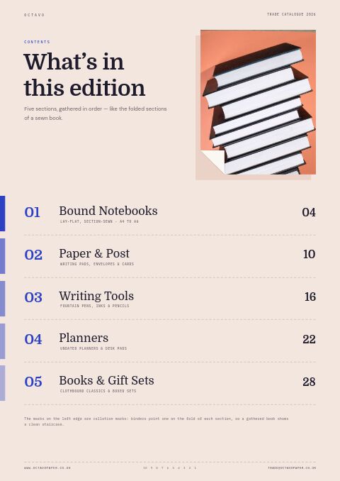 Books & Stationery Premium — Contents page