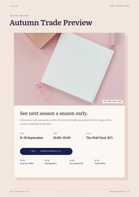 Books & Stationery Premium — Event / Launch page