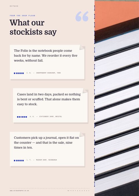 Books & Stationery Premium — Testimonials page