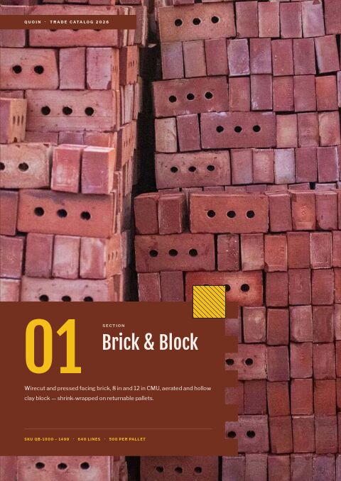 Building Materials Premium — Collection Divider page
