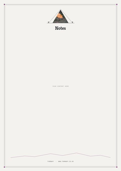Camping & Hiking Premium — Framed Blank page