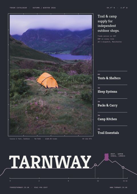 Camping & Hiking Premium catalog template cover