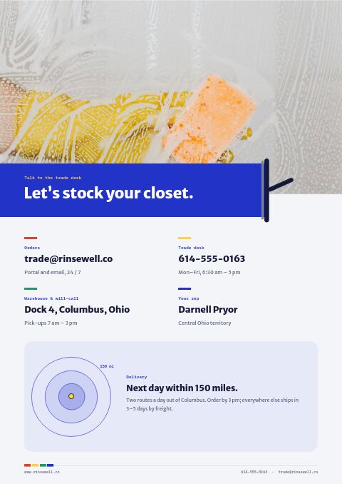 Cleaning Supplies Premium — Contact / Info page