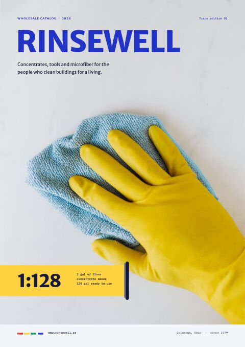 Cleaning Supplies Premium catalog template cover