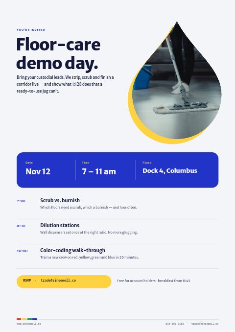 Cleaning Supplies Premium — Event / Launch page