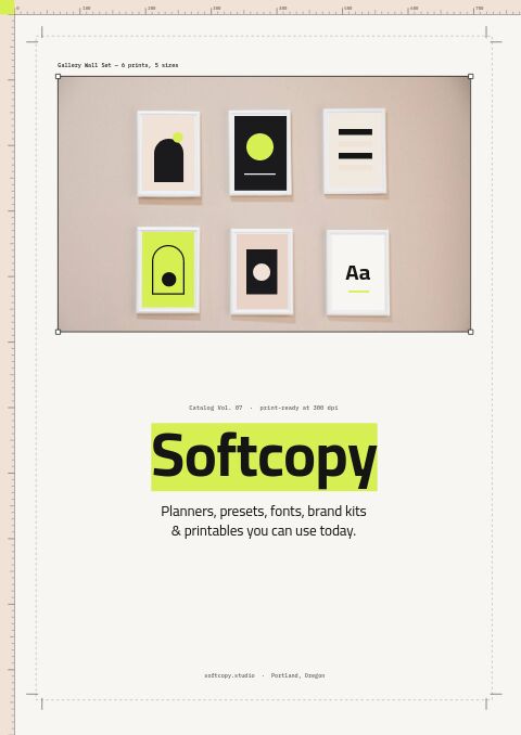 Digital Products Premium — Cover · framed page