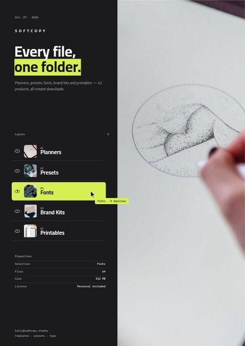 Digital Products Premium — Cover · split page