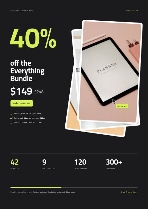 Digital Products Premium — Promo / Sale page